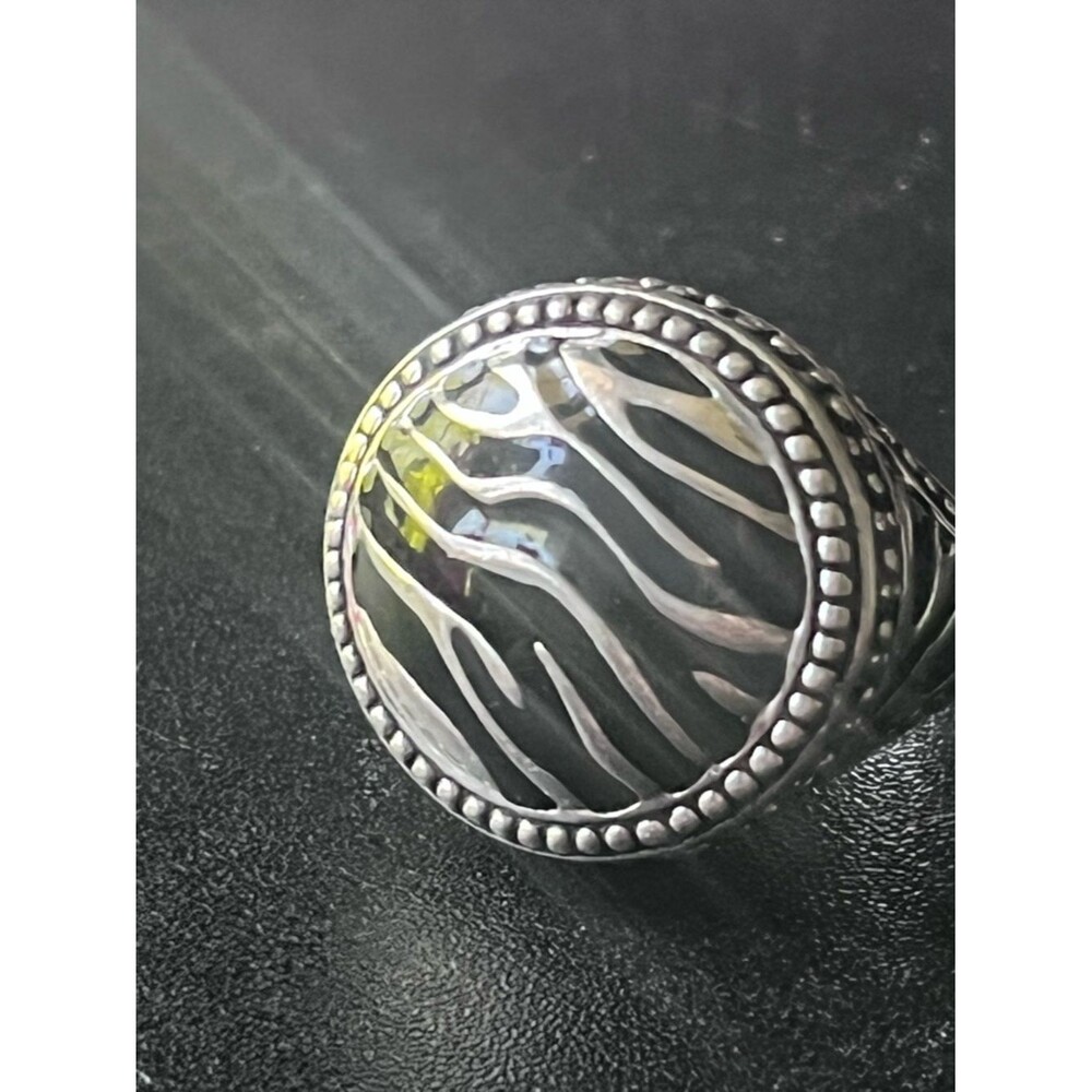 Premier Designs Safari Zebra Print Dome Ring Size 11